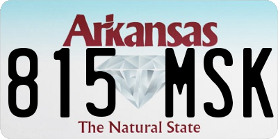 AR license plate 815MSK