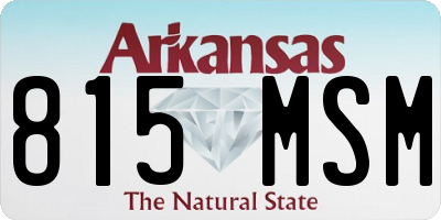 AR license plate 815MSM