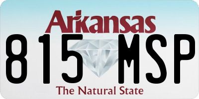 AR license plate 815MSP