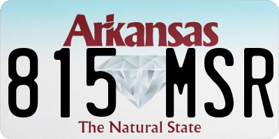 AR license plate 815MSR