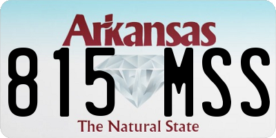 AR license plate 815MSS