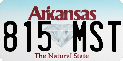 AR license plate 815MST