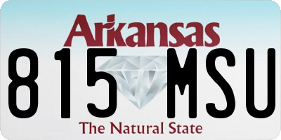 AR license plate 815MSU