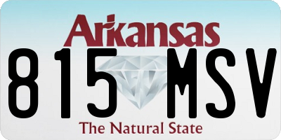AR license plate 815MSV
