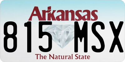 AR license plate 815MSX