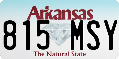 AR license plate 815MSY