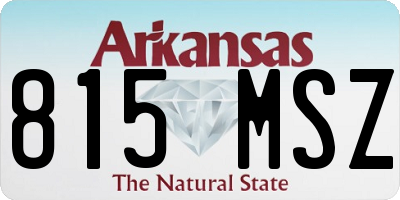 AR license plate 815MSZ