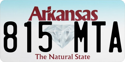 AR license plate 815MTA