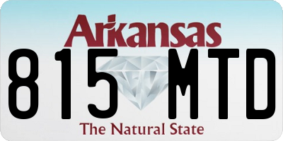 AR license plate 815MTD