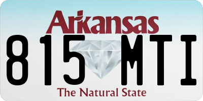 AR license plate 815MTI