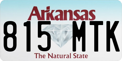 AR license plate 815MTK