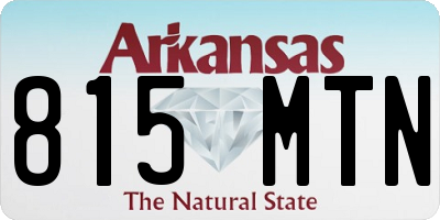 AR license plate 815MTN