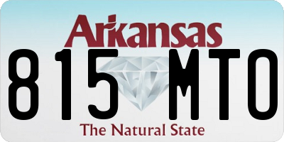 AR license plate 815MTO
