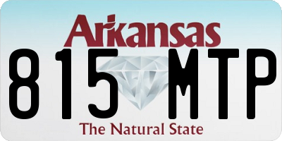 AR license plate 815MTP
