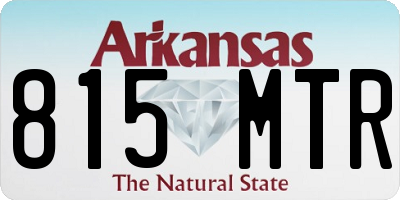 AR license plate 815MTR