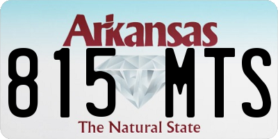 AR license plate 815MTS