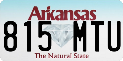 AR license plate 815MTU