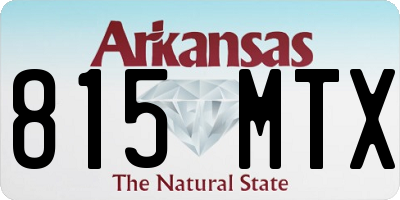 AR license plate 815MTX