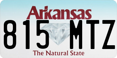 AR license plate 815MTZ