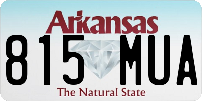 AR license plate 815MUA