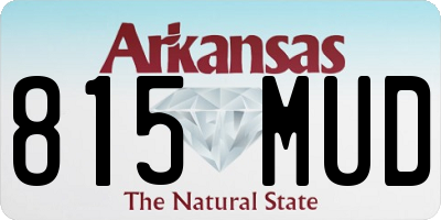 AR license plate 815MUD