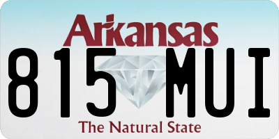 AR license plate 815MUI