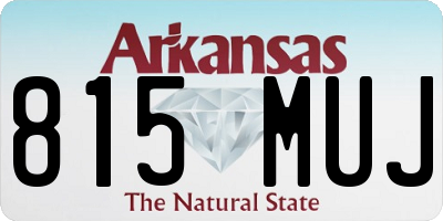 AR license plate 815MUJ