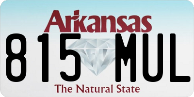 AR license plate 815MUL