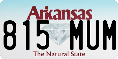 AR license plate 815MUM