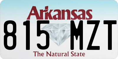 AR license plate 815MZT