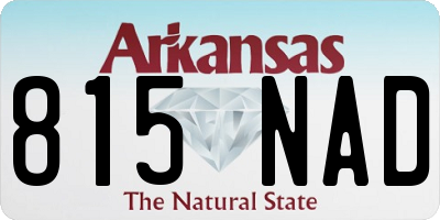 AR license plate 815NAD