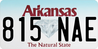 AR license plate 815NAE