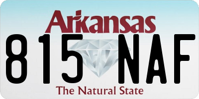 AR license plate 815NAF