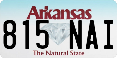 AR license plate 815NAI