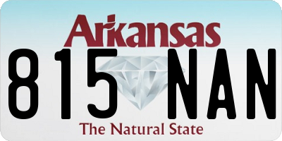 AR license plate 815NAN