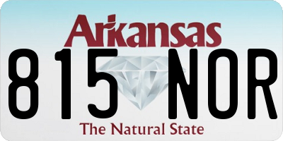 AR license plate 815NOR
