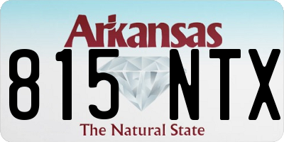AR license plate 815NTX
