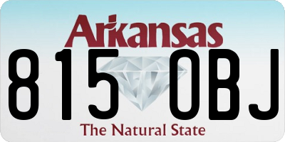 AR license plate 815OBJ