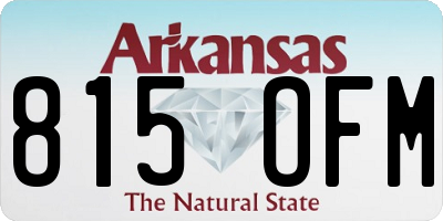 AR license plate 815OFM