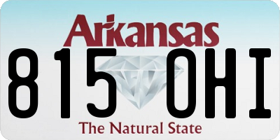 AR license plate 815OHI