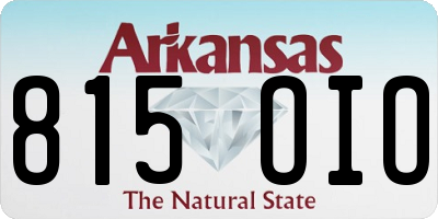 AR license plate 815OIO