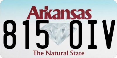 AR license plate 815OIV