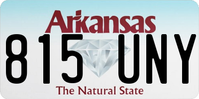 AR license plate 815UNY