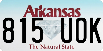 AR license plate 815UOK