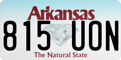 AR license plate 815UON