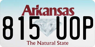AR license plate 815UOP