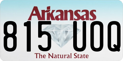 AR license plate 815UOQ