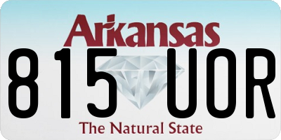 AR license plate 815UOR