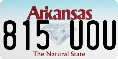 AR license plate 815UOU