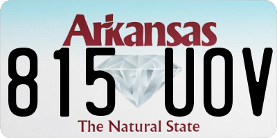 AR license plate 815UOV